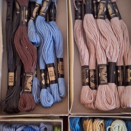 DMC mouline embroidery threads, new, assorted codes