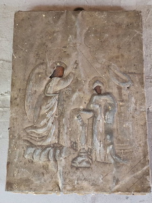 Relief image of the Annunciation used