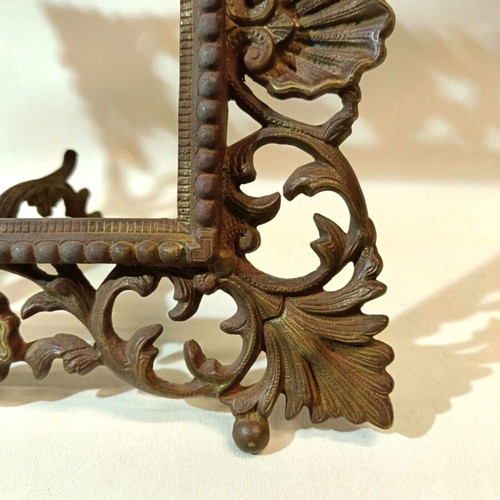 Solid brass frame used, large with carved designs