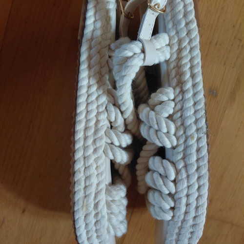 M&M Shoes Flatform Rope Sandals Size 39 Like New Beige
