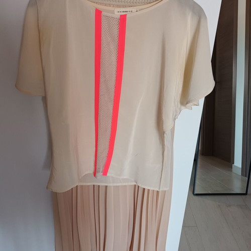 Oneonone silk blouse used, size Medium, pink