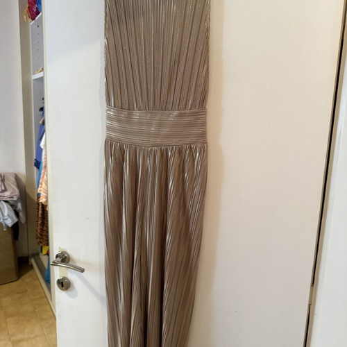 Be A Bee Couture jumpsuit like new, champagne gold, XS/S