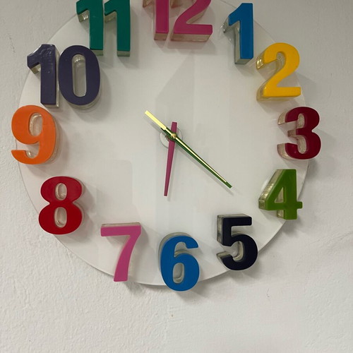 Handmade wall clocks from liquid glass, new, analog