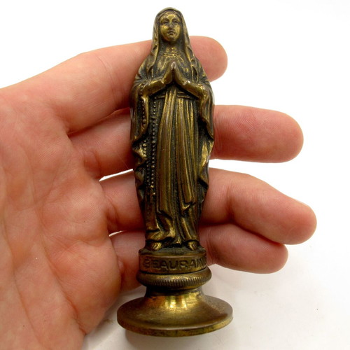 Vintage Virgin Mary Statue Beauraing Belgium circa 1950–1960