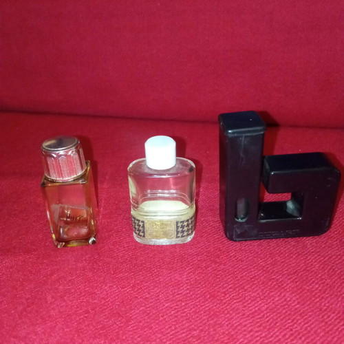 Vintage perfume bottles used, pack of 3 (Dior, Chanel, Bogart)