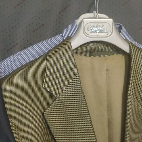 Samsonnite garment bag like new, blue fabric and leather suitcase