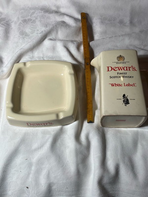Whisky Advertising Pitcher and Ashtray Collectibles like new