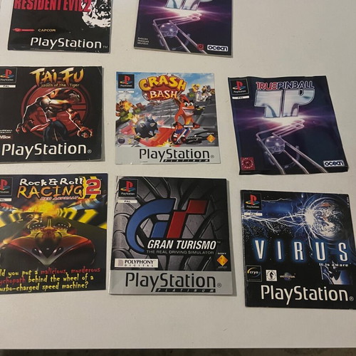 PlayStation (PS1) manuals, covers and inserts used, bundle