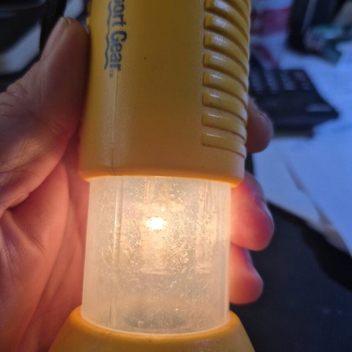 Energizer SportGear flashlight and lantern used, yellow