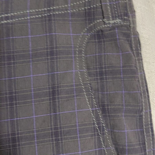 Bergans of Norway Utne Plaid Hiking Shorts Men XL gray purple