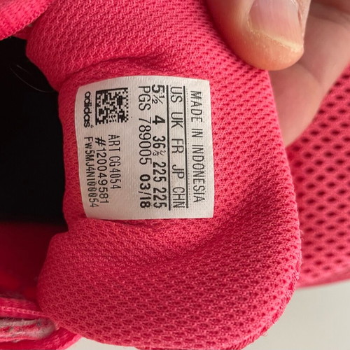 Adidas women's athletic shoes used, size 36.5, pink
