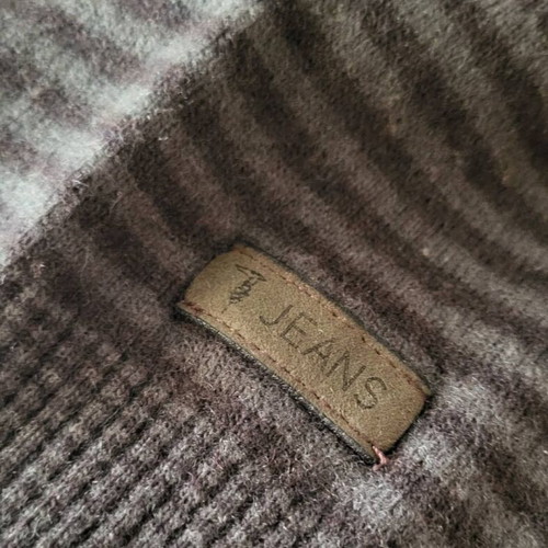 Trussardi Jean's wool striped sweater like new, size L gray