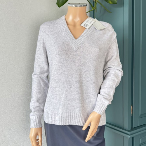 COS cashmere knitted sweater size S new, light grey