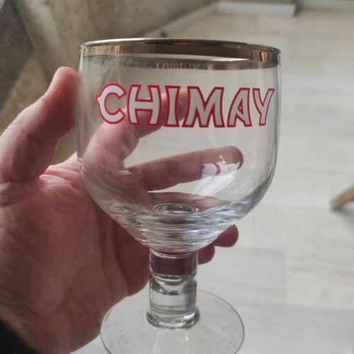 Set of 6 Chimay Original Belgian Trappist Beer glasses 0.33lt new in box