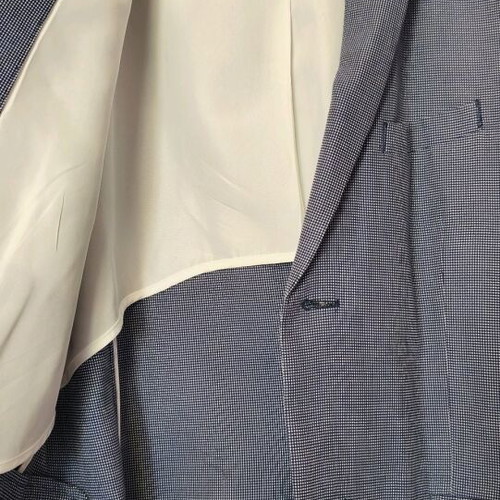 H&M men's jacket like new, blue and white checkered, size 50