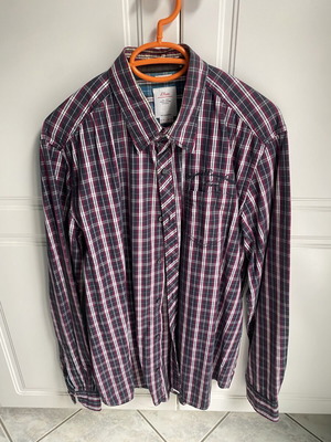 S.Oliver plaid shirt size M like new slim fit multicolor