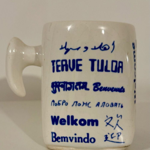 Collectible mugs used, set of 2, 1982 Mexico conference