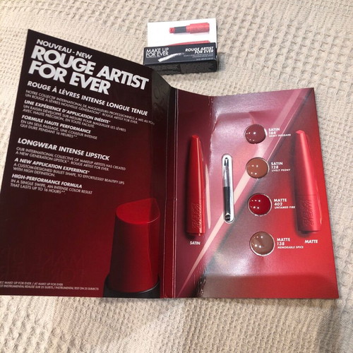 Make up for Ever red lipstick travel and 4 nude samples new