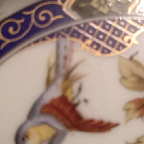 Set of 2 porcelain ashtrays like new with gold details