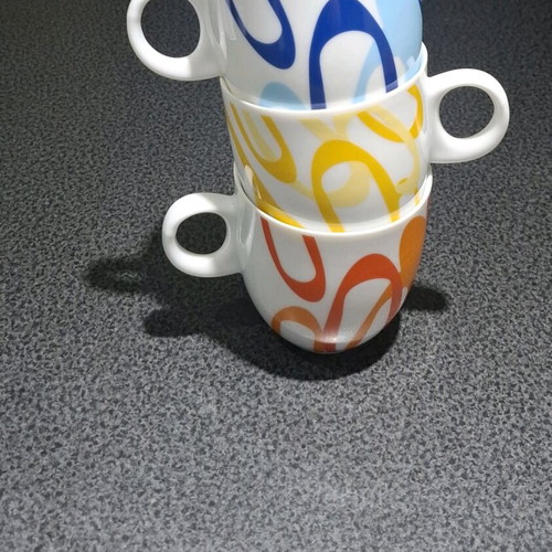 Papillon by Inhesion set of 3 porcelain cups new, modern design