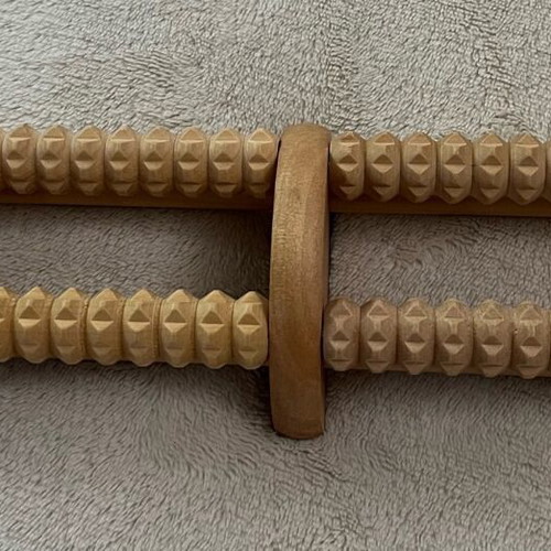 Wooden foot massager with double rollers Jumbo new
