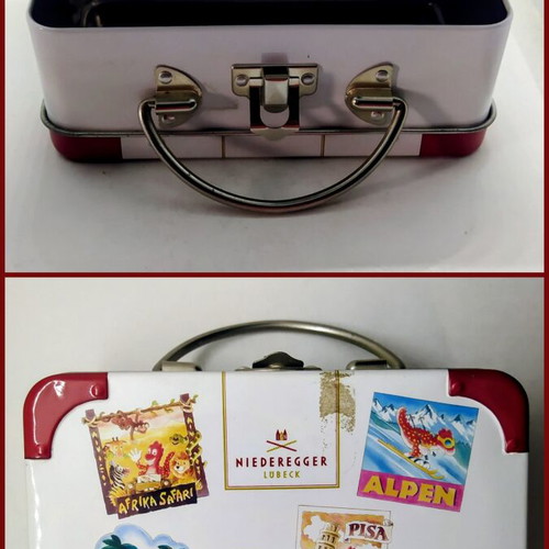 Niederegger Lübeck collectible metal suitcase new