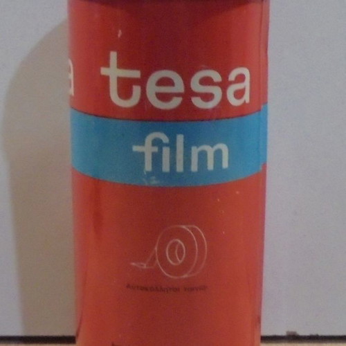 Tesa Film old promotional tin tape box used