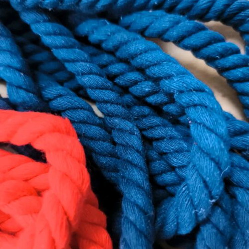 Cotton craft cord new, red and blue