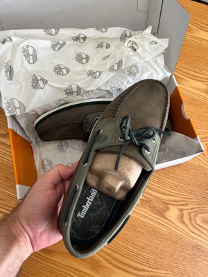 Timberland Classic Boat 2-Eye Size 45.5 New Olive Green