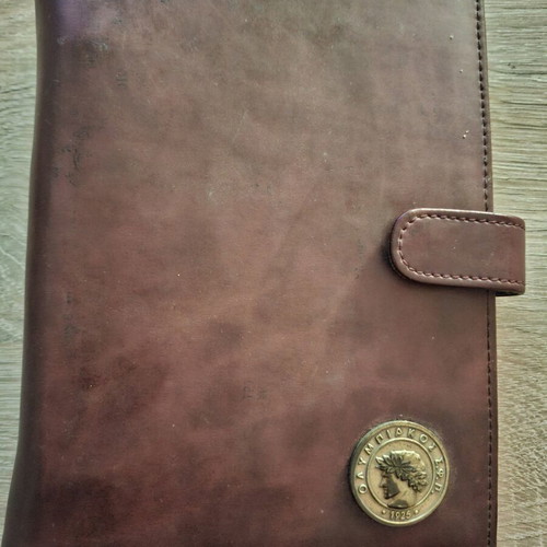 Vintage leather agenda Olympiakos like new