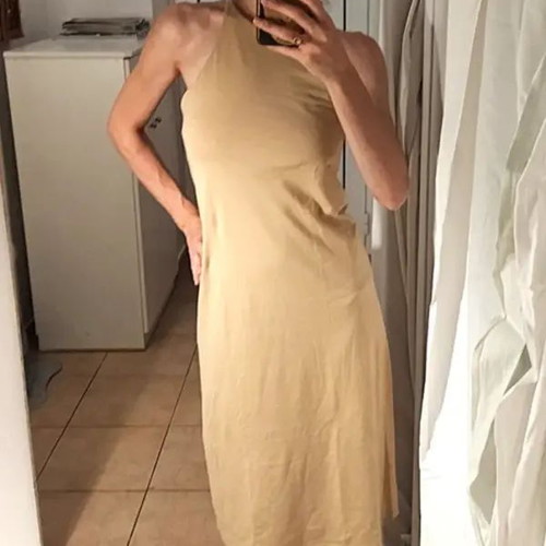 Midi sleeveless dress Zara like new, beige