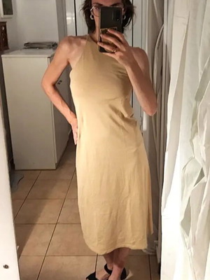 Midi sleeveless dress Zara like new, beige