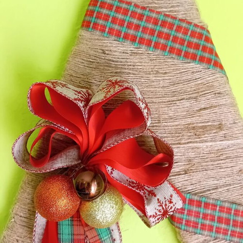 Christmas tree made of cardboard new, handmade