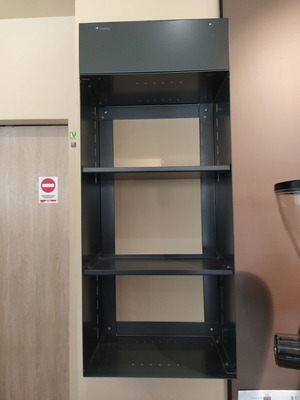 Metal shelves used, 2 pieces, dimensions 80x40x25