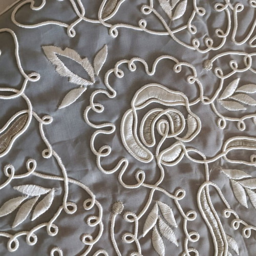Tablecloth and silk chiffon square embossed floss embroidery new