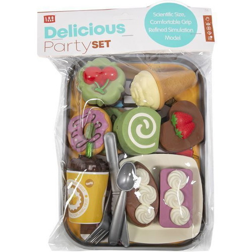 Party sweets set on tray 15 pieces new
