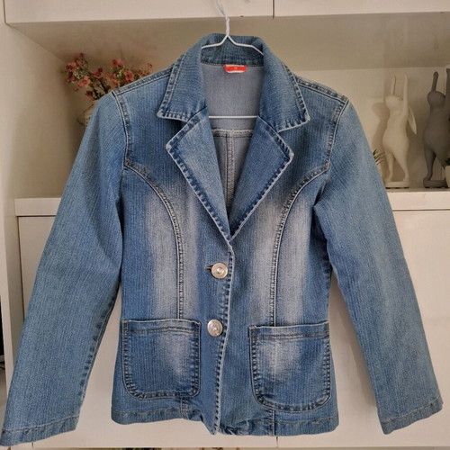 Jook Way denim jacket used, blue, blazer style with buttons