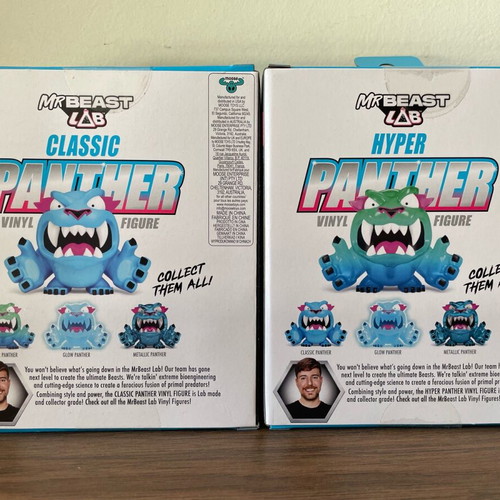 Mr Beast Lab Vinyl Figures Set Classic Panther & Hyper Panther new