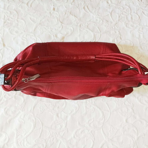Avgoustis leather shoulder bag used, red