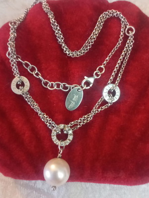 Folli Follie 925 silver necklace with pearl