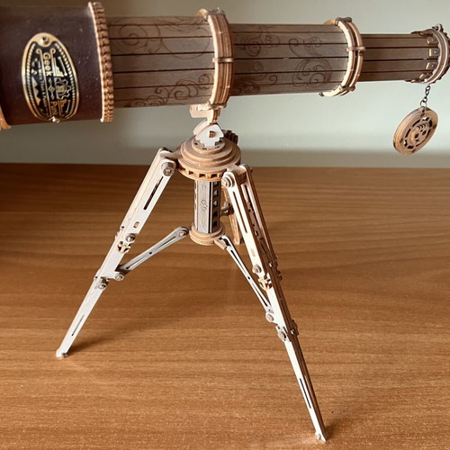 ROKR Monocular Telescope Wooden 3D Puzzle ST004, assembled