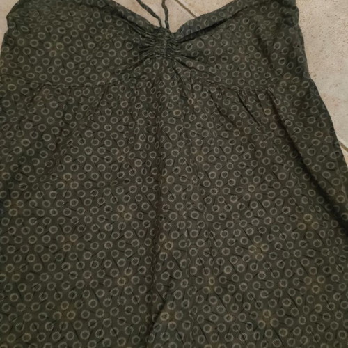 Strapless dress Greek origin, like new, cotton, dark gray pattern