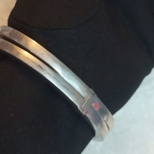 925 silver bracelet cuff, 6 cm - 5 cm adjustable