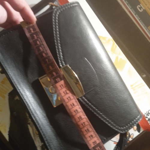 Puccini leather women's crossbody bag new, black with gold details