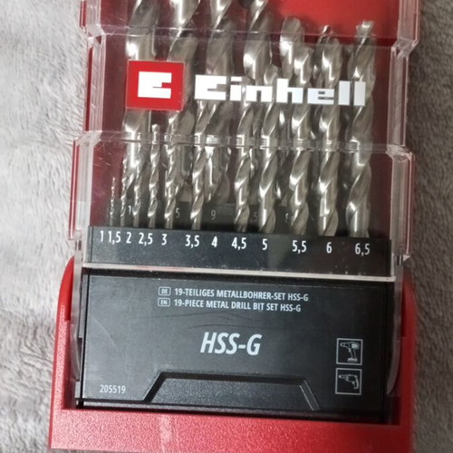 KWB Metal Drill Bits Set 1-10mm, 18 Pieces, New