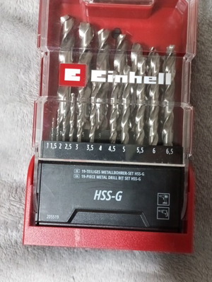 KWB Metal Drill Bits Set 1-10mm, 18 Pieces, New