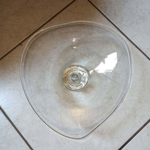 Crystal heart-shaped platter like new