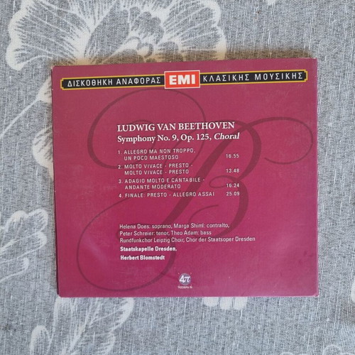 Beethoven Symphony No. 9 Choral CD like new, classic music