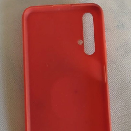 Huawei Nova 5T case with metal ring holder like new, red
