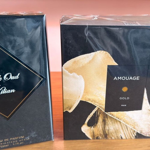Kilian Musk Oud & Amouage Gold Man perfume set new sealed 50ml
